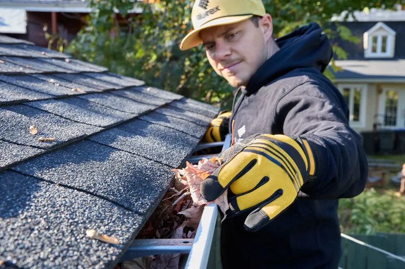 Gutter repair on a residential home